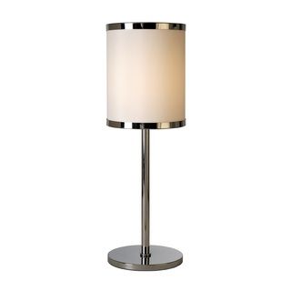 Lux Ii Off white Chrome Trim Table Lamp