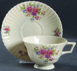 Lenox China Victoria Footed Cup & Saucer Set, Fine China Dinnerware   Temple Sha