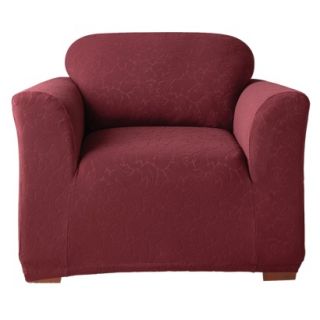 Sure Fit Stretch Elizabeth Chair Slipcover   Wine