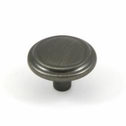 Stone Mill Hardware Weathered Nickel Sidney Cabinet Knob (pack Of 10) (ZincHardware finish Weathered nickelDimensions 1.25 inches diamater with a 1 inch projection)
