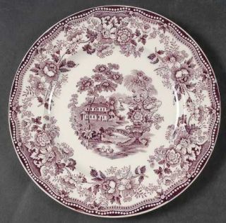 Royal Staffordshire Tonquin Plum Salad Plate, Fine China Dinnerware   Plum Scene