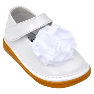 Little Girls Wee Squeak Peony Shoe   White 9