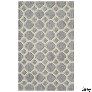 Hand tufted Honeycomb Polyester Rug (50 X 76)