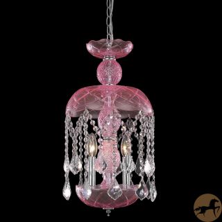 Christopher Knight Home Pink Crystal Chandelier
