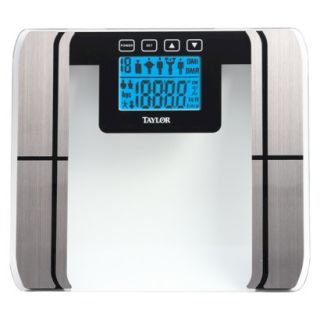 Taylor Cal Max Body Fat Scale   Glass/Stainless Steel