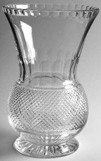 Edinburgh Crystal Thistle (Plain) Flared Bud Vase   Plain,No Flower,Cross Hatch,