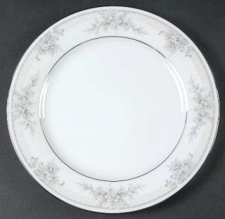 Noritake Sweet Leilani Salad Plate, Fine China Dinnerware   Commander Shape,Gray