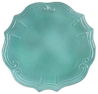 Vietri (Italy) Incanto Aqua Dinner Plate, Fine China Dinnerware   All Aqua,Embos