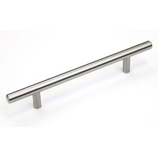 8 inch Solid Stainless Steel Cabinet Bar Pull Handles (set Of 5) (100 percent stainless steelFinish Brushed nickelOverall length 8 inches longHole to hole spacing 5 inches Projection 1.375Diameter 0.50 inchEach handle is individually packages with sc