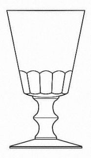 Seneca Martha Washington Water Goblet   Stem #128, Cut #1274
