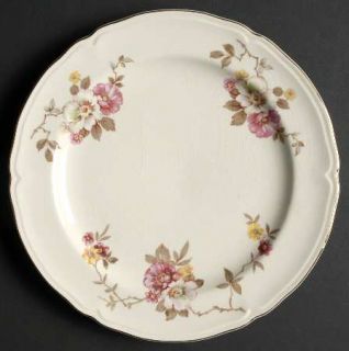 Edwin Knowles Blossom Time Salad Plate, Fine China Dinnerware   White & Pink Flo