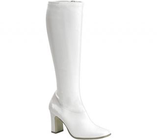 Womens Funtasma Kiki 350   White Stretch PU Boots