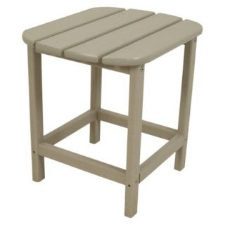 Polywood South Beach Patio Side Table   Beige