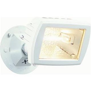 Cooper MQF150W Outdoor Light, Compact Halogen Security Flood Light, 150W, Lamp Included White