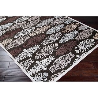 Meticulously Woven Multi Colored Damask Abstract Rug (76 X 106)