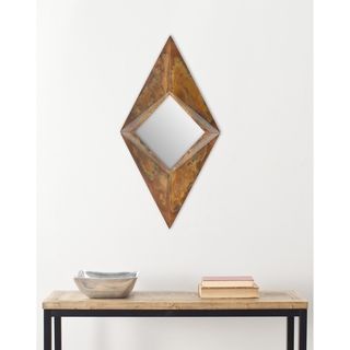 Handmade Arts And Crafts Diamonds Wall Mirror (CopperMaterials Iron and glassMirror materials Glass with silver backingDimensions 22.8 inches high x 44.5 inches wide x 4.7 inches deep )