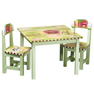 Guidecraft Little Farm House Table and Chair Set Multicolor   G83562