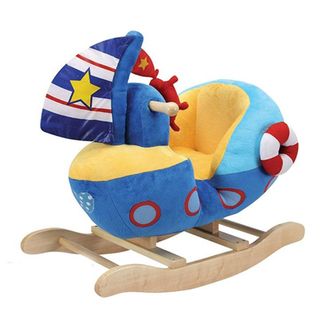 Sailboat Rocker (BlueDimensions 25.5 inches long x 12 inches wide x 20 inches high Weight 14 poundsWeight capacity 100 poundsRecommended ages 18 months and up )