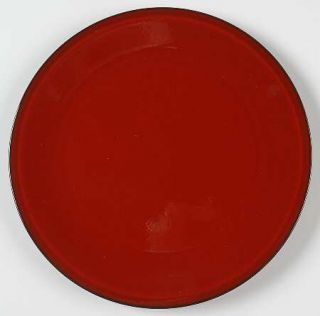 Villeroy & Boch Granada Salad Plate, Fine China Dinnerware   Solid Red, Brown Tr