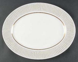Royal Albert Capri 15 Oval Serving Platter, Fine China Dinnerware   Yellow Line