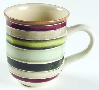 Tabletops Unlimited Jentry Mug, Fine China Dinnerware   Various Color Lines On R