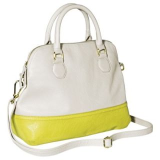 Merona Satchel Handbag with Crossbody Strap   Ivory/Yellow