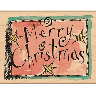 Penny Black Mounted Rubber Stamp 2.25x2.75 star Merry Christmas