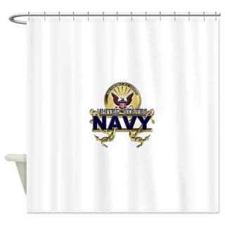  US Navy Gold Anchors Shower Curtain  Use code FREECART at Checkout