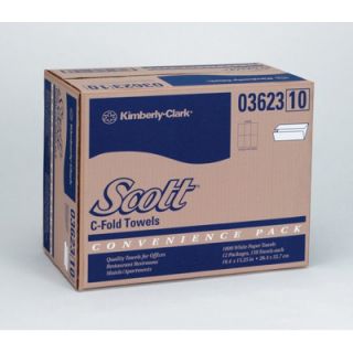 KIMBERLY CLARK Scott C fold Paper Towels, Convenience Pack, 10 1/8 X