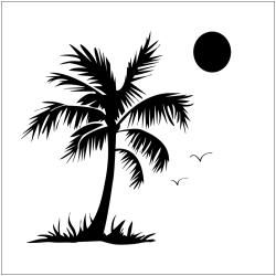 Crafters Workshop Templates 12x12 palm Tree