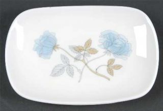Wedgwood Ice Rose (No Trim, Coupe) Soap Dish, Fine China Dinnerware   Blue Roses