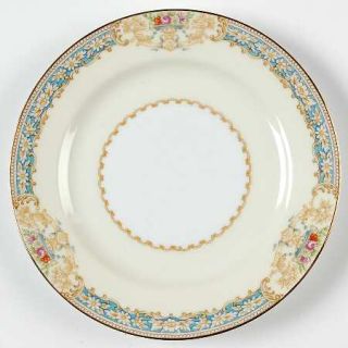 Noritake Lauritz Bread & Butter Plate, Fine China Dinnerware   White Flowers,Blu