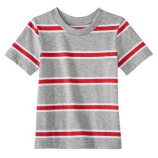 Circo Infant Toddler Boys Short Sleeve Stripe Tee   Heather Gray 12 M