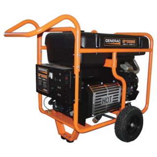 Generac GP15000E Portable Generator   22,500 Surge Watts, 15,000 Rated Watts,