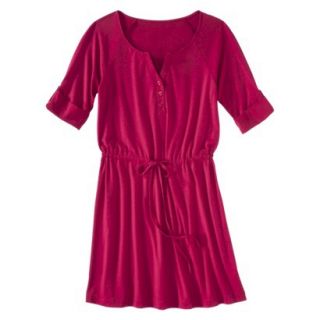 Merona Womens Knit Henley Dress   Established Pink   XL