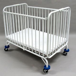 LA Baby Full Size Metal Folding Crib Multicolor   CS86