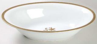 Noritake Goldston 10 Oval Vegetable Bowl, Fine China Dinnerware   Gold/Black Le