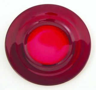 Paden City Penny Line Ruby Bread and Butter Plate   Stem #991, Ruby, Ring Design