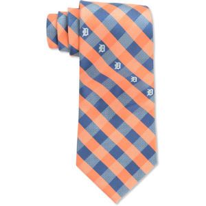 Detroit Tigers Eagles Wings MLB Checked Woven Poly Tie