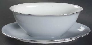 Seyei 2398 (Coupe) Gravy Boat with Attached Underplate, Fine China Dinnerware  