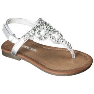 Toddler Girls Cherokee Jumper Sandals   Silver 12