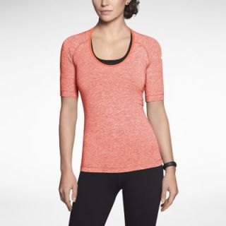 Nike Pro Core Fitted Studio Womens Shirt   Turf Orange Heather