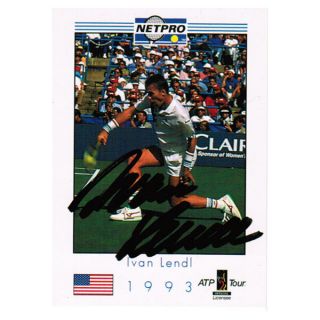 Tennis Express Ivan Lendl Signed  Men`s Card