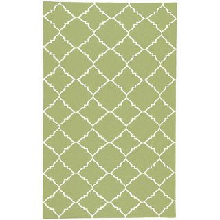 Handwoven Winnipeg Green Wool Rug (8 X 11)