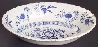 J & G Meakin Blue Nordic 9 Oval Vegetable Bowl, Fine China Dinnerware   Blue On