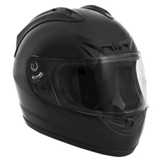 Fuel Full Face Black Motorcycle Helmet   Medium