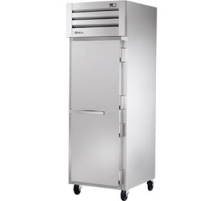 True 28 Reach In Freezer   1 Solid Door, Stainless/Aluminum