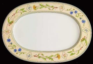 Villeroy & Boch Eden 16 Oval Serving Platter, Fine China Dinnerware   Flowers,