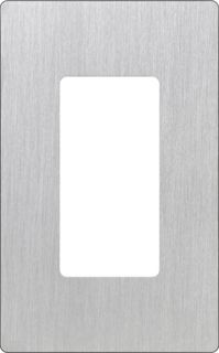 Lutron CW1SS Electrical Wall Plate, Claro Decorator Screwless, 1Gang Stainless Steel
