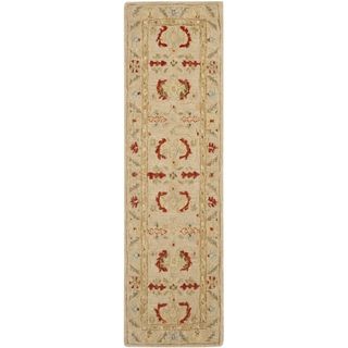 Safavieh Hand made Anatolia Beige Wool Rug (23 X 8)